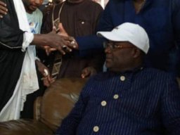 CEREMONIE DE LA PREMIERE LIVRAISON DE L'ESPLANADE DE MEDINA BAYE PAR LE PRESIDENT BAYE CISS AU KHALIFE CHEIKH MAHI
